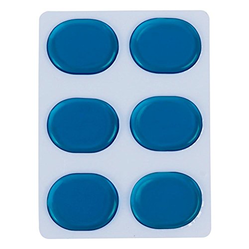 Sky Gel Damper Pads,Dämpfer Pads Trommel Gel Pads 6PCS Drum Damper Gel Pads, Transparent Silikagel Drum Schalldämpfer Kit Snare Drum Schalldämpfung Pad Paste Trommel Dämpfung Steuerung(Blau) von Tbest