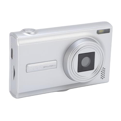 Spiegellose Kamera, 50 MP 1080p HD Autofokus -Digitalkamera für Fotografiespiegellose Videokamera mit 2,4 -Zoll -Bildschirmreisen (Silbergrau) von Tbest