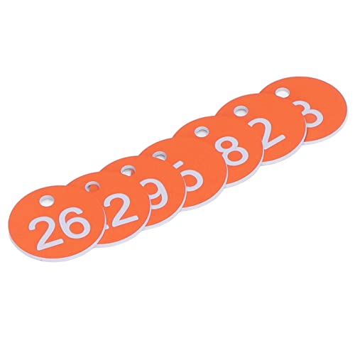 TBEST, 50 PCS Nummeriert El Runde Einfache Schöne Bienen -Tag Ding Plieor Beekee Animal Issonnumbers 51 Bis 100 Orange (ORANGE) von Tbest