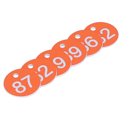TBEST, 50 PCS Nummeriert El Runde Einfache Schöne Bienen -Tag Ding Plieor Beekee Animal Issonnumbers 51 Bis 100 Orange (ORANGE) von Tbest