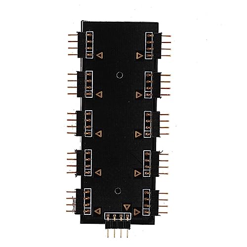 Tbest 4-poliger RGB-Hub, Computer-RGB-Hub, PC MOD, Motherboard, RGB-Lüfter-Verlängerungskabel (12V 4-polig) von Tbest