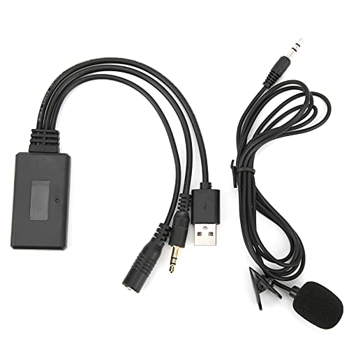 Tbest Auto Bluetooth AUX Modul, Bluetooth 5.0 AUX Kabeladapter mit Mikrofon Freisprechanruf Ersatz für Mondeo von Tbest