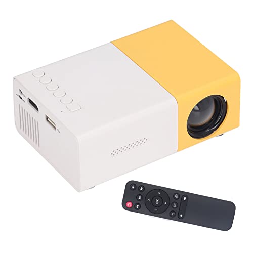 Tbest Beamer, Mini Beamer, Mini Projektor tragbar Projektor 24 bis 60 Zoll 1920 x 1080 Auflösung, Großbildprojektor für Zuhause Freiluftkino-Film Kino, 110–240 V EU-Stecker von Tbest