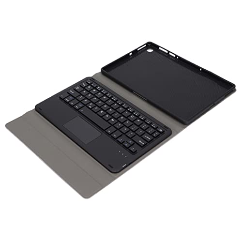 Tbest Kabellose, Abnehmbare Tastatur, Touchpad, Computerzubehör mit PU-Ledertasche für M10 FHD Plus 10,3 Zoll X606FRose Gold-Tastaturen (Black) von Tbest