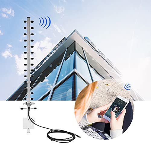Tbest Netzwerkantennen, RPSMA-Anschluss, 2,4 GHz, 25 DBi, Gerichtete Drahtlose Antenne, WLAN-Router, für den Außenbereich, 2 M Kabel von Tbest