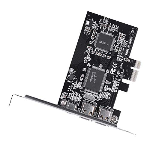 Tbest PCI-E PCI FireWire-Controllerkarte, Express FireWire 1394a IEEE 1394-Controllerkarte mit Firewire-Kabel von Tbest