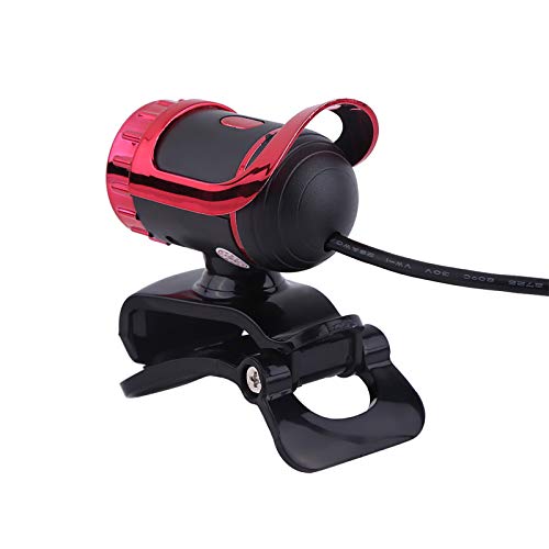 Tbest Pc Kamera Mit Mikrofon, Elektronische App,Niedlichere Schichten,Webcams Und Zubehör,12 M,Clip-On-Webcam,Web-Cra-Hd-360°-R-Ständer,Integriertes Mikrofon Für Pc-Sier (Rot) von Tbest