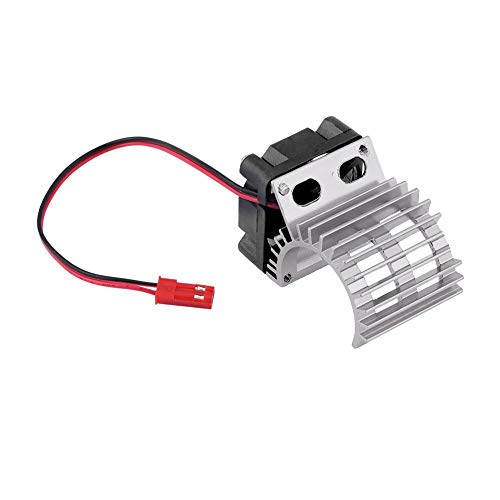 Tbest RC-Kühlkörper, elektrischer Motorkühlkörper RC-Motorkühler mit Lüfter für RC-Autos im Maßstab 1:10(Silber) von Tbest