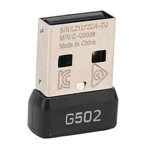 Tbest USB-Empfänger 2,4 GHz Wirel Stabiles Signal Kleine Tragbare Dule ABS-Metallmaus A für G502 Lightspeed-Maus von Tbest