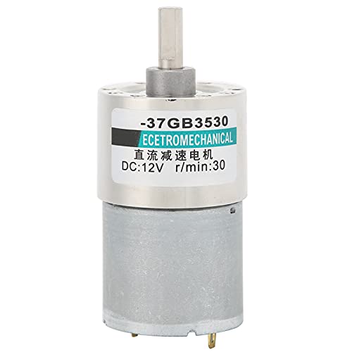 Teile der Teile, DC -Getriebemotor Mikro mit Niedriger Geschwindigkeit Großer Torsion Dauermagnet 12V XD37GB3530 Klammer (30 U/Min) von Tbest