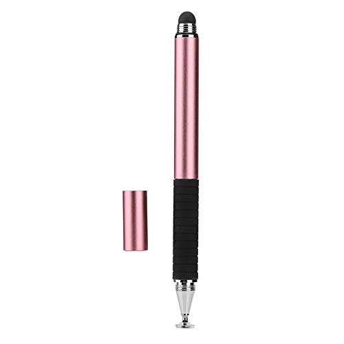 Touch Stylu-in-1 Stylutal Touch PenStylus mit Stoffspitze, Saugnapf-Stylus, S12 2-in-1 Leitfähiger Stoff-Silikon-Saugnapf, Double Touch Vollmetall-Disc-Malstift, Roségold (PINK) von Tbest
