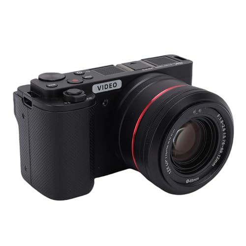 Tragbare Kamera, 5K 64MP Digitalkamera Touchscreen 12x Optical Zoom mit Flash Home Wedding Travel (Black) von Tbest