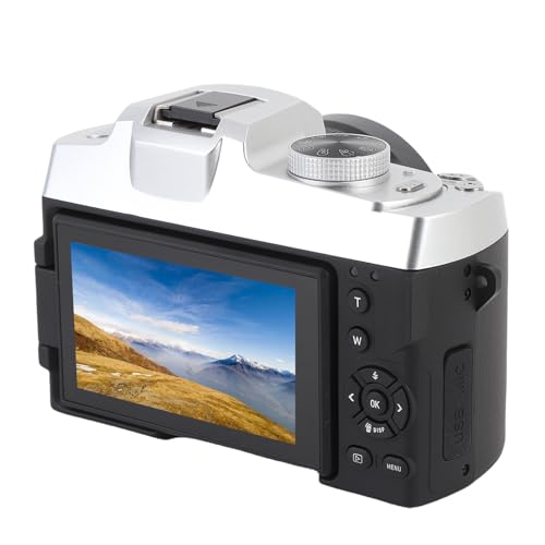 UHD Digitalkamera 6K 84MP 18x Zoom WiFi Camera 3 Zoll Flip -Bildschirm Blitz für Reisevideoaufnahmen (Black) von Tbest