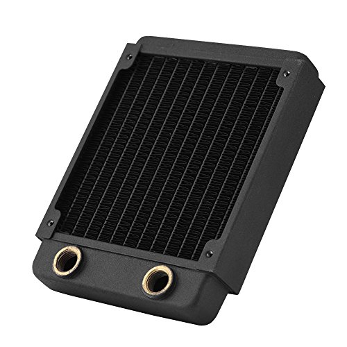 Wasserkühlung 120Mm,Radiator Kupfer,Richer-R Wasserkühlsysteme,Tsrp-120Mm Kupfer Radiator,Aluminium-Wärmetauscher-Kühler,Kupfer-Kühler-Kühlkörper Computer-Wasserkühlungs-Flüssits-Wärmetauscher (120M von Tbest