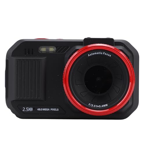 WiFi Digitalkamera, Dual Screens Digitalkamera 48MP HD 16x Zoom WiFi Autofocus Videokamera 2,8 Zoll Farbbildschirm für die Fotografie (Black) von Tbest