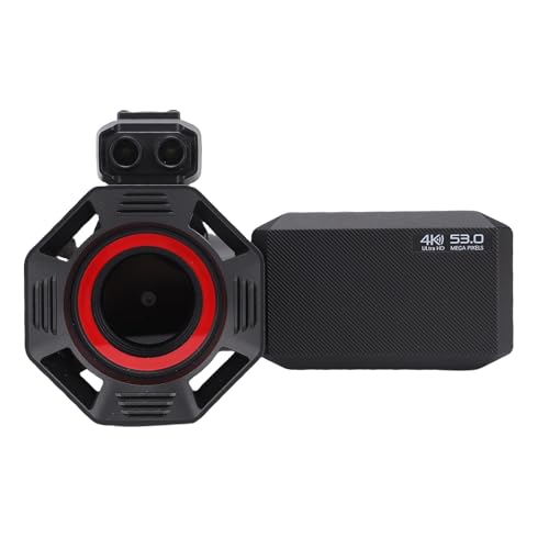 WiFi Vlogging-Kamera, 4K Digitalkamera für Fotografie Farbanzeige Autofokus WiFi Vlogging Camera 50x Digital Zoom (Black) von Tbest