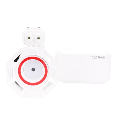 WiFi Vlogging-Kamera, 4K Digitalkamera für Fotografie Farbanzeige Autofokus WiFi Vlogging Camera 50x Digital Zoom (White) von Tbest