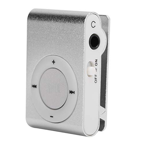 ipod Shuffle,-Musik-Player, Tragbarer Digitaler Musik-Media-Player MiniMP3-BackClip-Player mit Kopfhörer und USB-Kabel (Silber) von Tbest