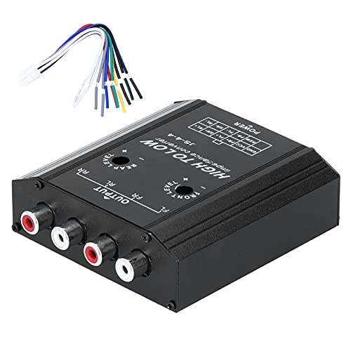 line output converter,High To Low o Converter,o Converter 12V 4 Kanal o Impedanz Converter High To Low RCA Line Autoradio Radio Lautsprecher Frequenzfilter von Tbest