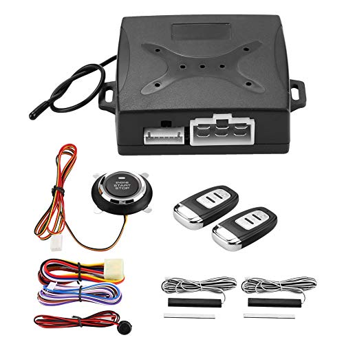 start stop system,keyless start nachrüsten,Auto Alarm Sicherheitssystem, Universal Auto Alarm System Fernstart Anti Diebstahl Sicherheitssystem Motor Zündung Keyless Entry Push Button Remote Starter m von Tbest