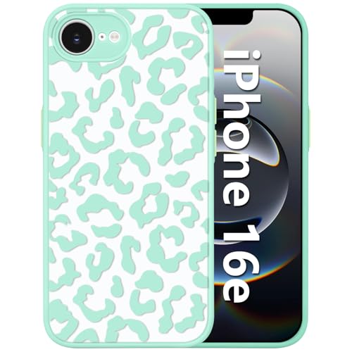 Tcaraersing Leoparden-Schutzhülle für iPhone 16e, verbesserter vollständiger Kameraschutz, niedlicher Geparden-Druck, schlank, durchscheinend, mattblau, Schutzhülle für Mädchen und Damen, iPhone 16e Tcaraersing Leoparden-Schutzhülle für iPhone 16e, verbesserter vollständiger Kameraschutz, niedlicher Geparden-Druck, schlank, durchscheinend, mattblau, Schutzhülle für Mädchen und Damen, iPhone 16e von Tcaraersing