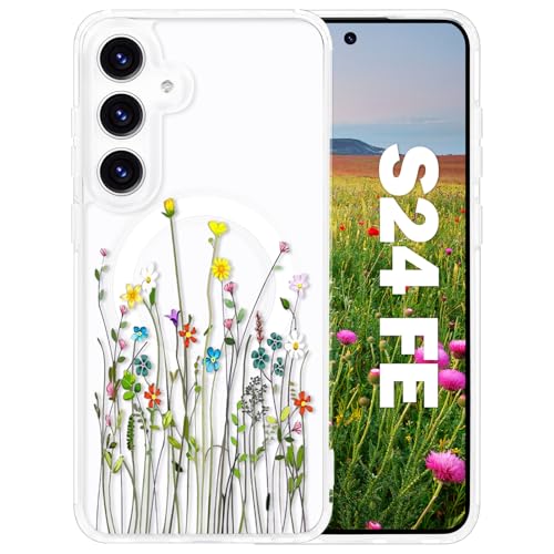 Tcaraersing Schutzhülle für Samsung Galaxy S24 FE, Blumenmuster, transparent, stoßfest, harte Rückseite aus Polycarbonat, weicher TPU-Rand, schlanke Abdeckung für Mädchen und Frauen, Blumenstrauß Tcaraersing Schutzhülle für Samsung Galaxy S24 FE, Blumenmuster, transparent, stoßfest, harte Rückseite aus Polycarbonat, weicher TPU-Rand, schlanke Abdeckung für Mädchen und Frauen, Blumenstrauß von Tcaraersing