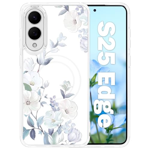 Tcaraersing Schutzhülle für Samsung Galaxy S25 Edge, Blumenmuster, transparent, stoßfest, harte Rückseite aus Polycarbonat, weicher TPU-Rand, schlanke Abdeckung für Mädchen, Damen, Teenager, Hibiskus Tcaraersing Schutzhülle für Samsung Galaxy S25 Edge, Blumenmuster, transparent, stoßfest, harte Rückseite aus Polycarbonat, weicher TPU-Rand, schlanke Abdeckung für Mädchen, Damen, Teenager, Hibiskus von Tcaraersing