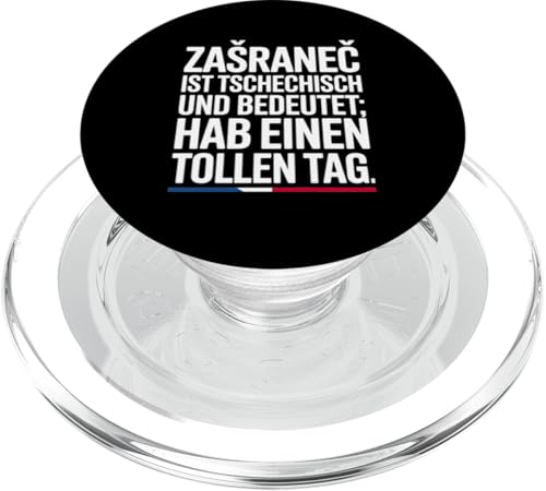 Zasranec Ist Tschechisch Und Bedeutet: Hab Einen Tollen Tag PopSockets PopGrip für MagSafe von Tchechien Tchechisch Kollege Humor Spaß