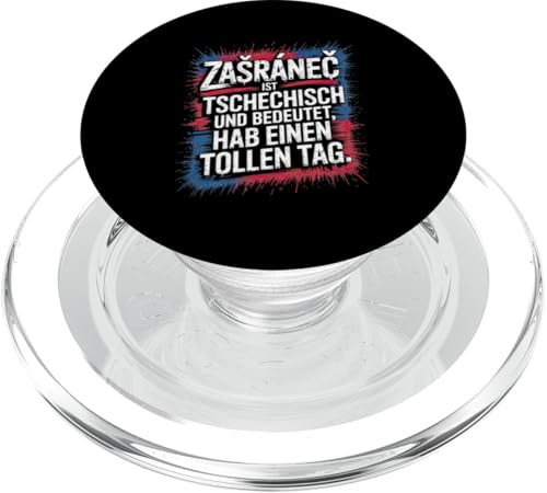 Zasranec Ist Tschechisch Und Bedeutet: Hab Einen Tollen Tag PopSockets PopGrip für MagSafe von Tchechien Tchechisch Kollege Humor Spaß