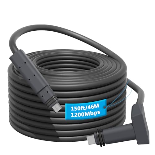 Tciogrxp Starlink-Kabelverlängerungsset, wasserdicht, mit Endkappen, Ersatz-Satellitenkabel für rechteckigen Satelliten V2 Starlink (46 m), 46 m von Tciogrxp