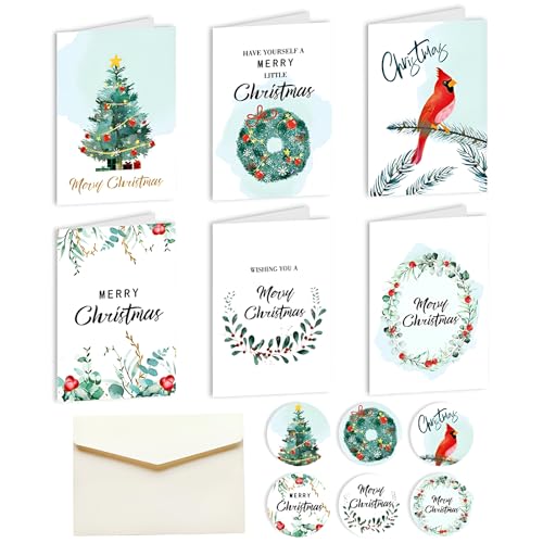 Tcnzdy 12 Stück Weihnachtskarten Mit Umschlag Set, A7 Weihnachtskarten Inkl Extra Umschläge & Sticker Hochwertiges Postkarten Set Zu Weihnachten Weihnachtskarten Mit Umschlag Set In Premium Qualität Tcnzdy 12 Stück Weihnachtskarten Mit Umschlag Set, A7 Weihnachtskarten Inkl Extra Umschläge & Sticker Hochwertiges Postkarten Set Zu Weihnachten Weihnachtskarten Mit Umschlag Set In Premium Qualität von Tcnzdy