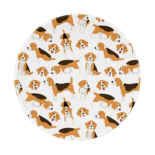 Tcoay Wasserdichtes Mauspad, rundes 8-Zoll-Mauspad, rutschfeste Gummibasis,Beagle-Hund Tcoay Wasserdichtes Mauspad, rundes 8-Zoll-Mauspad, rutschfeste Gummibasis,Beagle-Hund von Tcoay