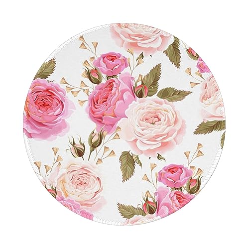 Tcoay Wasserdichtes Mauspad, rundes 8-Zoll-Mauspad, rutschfeste Gummibasis,Blumen Blume Rose Rosa Tcoay Wasserdichtes Mauspad, rundes 8-Zoll-Mauspad, rutschfeste Gummibasis,Blumen Blume Rose Rosa von Tcoay