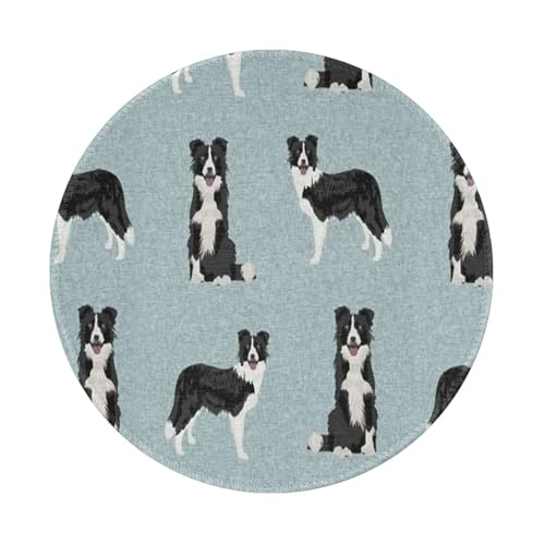 Tcoay Wasserdichtes Mauspad, rundes 8-Zoll-Mauspad, rutschfeste Gummibasis,Border Collie Hunderassen-Kindergarten Tcoay Wasserdichtes Mauspad, rundes 8-Zoll-Mauspad, rutschfeste Gummibasis,Border Collie Hunderassen-Kindergarten von Tcoay