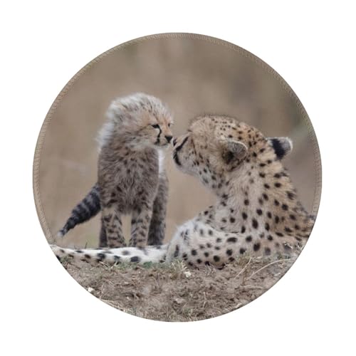 Tcoay Wasserdichtes Mauspad, rundes 8-Zoll-Mauspad, rutschfeste Gummibasis,Gepard Tcoay Wasserdichtes Mauspad, rundes 8-Zoll-Mauspad, rutschfeste Gummibasis,Gepard von Tcoay