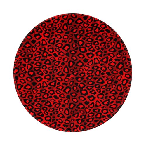Tcoay Wasserdichtes Mauspad, rundes 8-Zoll-Mauspad, rutschfeste Gummibasis,Leoparden-Tierprint Rot Tcoay Wasserdichtes Mauspad, rundes 8-Zoll-Mauspad, rutschfeste Gummibasis,Leoparden-Tierprint Rot von Tcoay