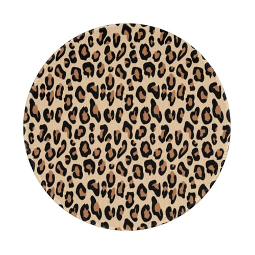 Tcoay Wasserdichtes Mauspad, rundes 8-Zoll-Mauspad, rutschfeste Gummibasis,Leopardenmuster Schwarz Braun Rost und Hellbraun Tcoay Wasserdichtes Mauspad, rundes 8-Zoll-Mauspad, rutschfeste Gummibasis,Leopardenmuster Schwarz Braun Rost und Hellbraun von Tcoay
