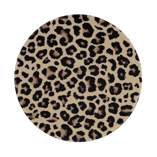Tcoay Wasserdichtes Mauspad, rundes 8-Zoll-Mauspad, rutschfeste Gummibasis,Leopardenmuster Tcoay Wasserdichtes Mauspad, rundes 8-Zoll-Mauspad, rutschfeste Gummibasis,Leopardenmuster von Tcoay