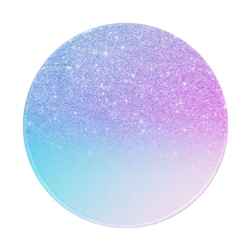 Tcoay Wasserdichtes Mauspad, rundes 8-Zoll-Mauspad, rutschfeste Gummibasis,Lila Pink Glitzer Ombre Blau Farbverlauf Tcoay Wasserdichtes Mauspad, rundes 8-Zoll-Mauspad, rutschfeste Gummibasis,Lila Pink Glitzer Ombre Blau Farbverlauf von Tcoay