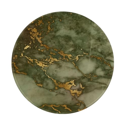 Tcoay Wasserdichtes Mauspad, rundes 8-Zoll-Mauspad, rutschfeste Gummibasis,Luxuriöse Partys aus grünem und goldenem Marmor Tcoay Wasserdichtes Mauspad, rundes 8-Zoll-Mauspad, rutschfeste Gummibasis,Luxuriöse Partys aus grünem und goldenem Marmor von Tcoay