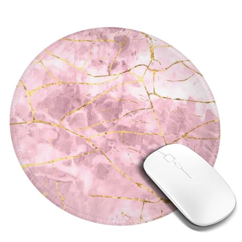 Tcoay Wasserdichtes Mauspad, rundes 8-Zoll-Mauspad, rutschfeste Gummibasis,Marmor Roségold Tcoay Wasserdichtes Mauspad, rundes 8-Zoll-Mauspad, rutschfeste Gummibasis,Marmor Roségold von Tcoay
