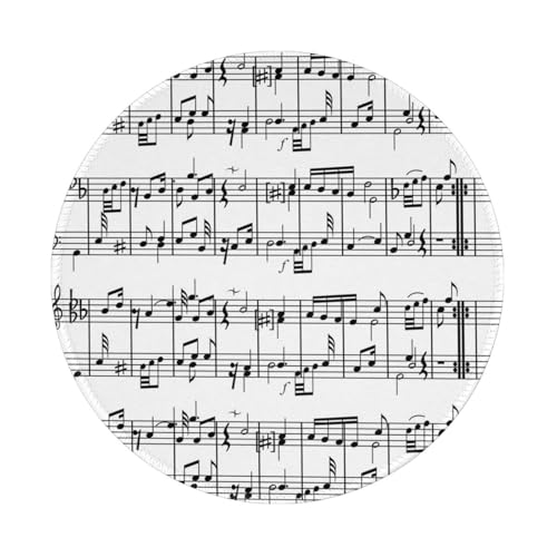 Tcoay Wasserdichtes Mauspad, rundes 8-Zoll-Mauspad, rutschfeste Gummibasis,Musiknoten, Musiknote, Symbol, Abbildung Tcoay Wasserdichtes Mauspad, rundes 8-Zoll-Mauspad, rutschfeste Gummibasis,Musiknoten, Musiknote, Symbol, Abbildung von Tcoay