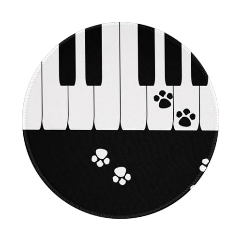 Tcoay Wasserdichtes Mauspad, rundes 8-Zoll-Mauspad, rutschfeste Gummibasis,Nokeyboard Katzenpfotenabdruck-Muster Tcoay Wasserdichtes Mauspad, rundes 8-Zoll-Mauspad, rutschfeste Gummibasis,Nokeyboard Katzenpfotenabdruck-Muster von Tcoay