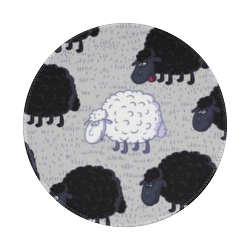 Tcoay Wasserdichtes Mauspad, rundes 8-Zoll-Mauspad, rutschfeste Gummibasis,Schaf Tcoay Wasserdichtes Mauspad, rundes 8-Zoll-Mauspad, rutschfeste Gummibasis,Schaf von Tcoay