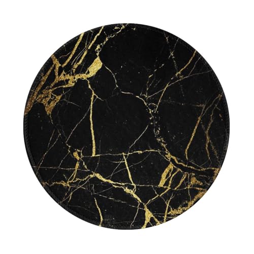 Tcoay Wasserdichtes Mauspad, rundes 8-Zoll-Mauspad, rutschfeste Gummibasis,Schwarz-Gold-Marmor Bedruckt Tcoay Wasserdichtes Mauspad, rundes 8-Zoll-Mauspad, rutschfeste Gummibasis,Schwarz-Gold-Marmor Bedruckt von Tcoay