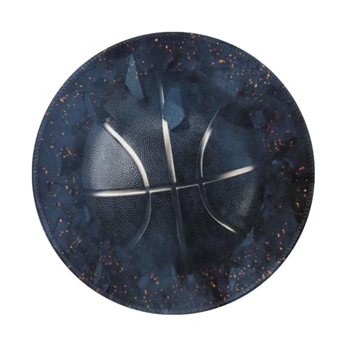 Tcoay Wasserdichtes Mauspad, rundes 8-Zoll-Mauspad, rutschfeste Gummibasis,Schwarzer Basketball Tcoay Wasserdichtes Mauspad, rundes 8-Zoll-Mauspad, rutschfeste Gummibasis,Schwarzer Basketball von Tcoay