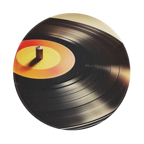 Tcoay Wasserdichtes Mauspad, rundes 8-Zoll-Mauspad, rutschfeste Gummibasis,Vinyl-Schallplatten drucken Tcoay Wasserdichtes Mauspad, rundes 8-Zoll-Mauspad, rutschfeste Gummibasis,Vinyl-Schallplatten drucken von Tcoay