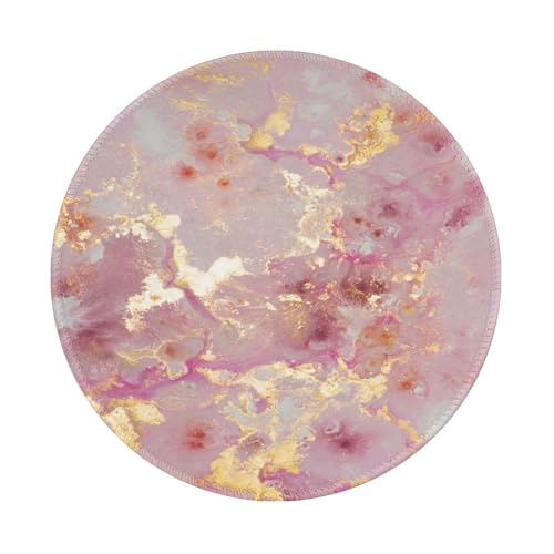 Wasserdichtes Mauspad, rundes 8-Zoll-Mauspad, rutschfeste Gummibasis,Rosa Marmor Textur Druck Wasserdichtes Mauspad, rundes 8-Zoll-Mauspad, rutschfeste Gummibasis,Rosa Marmor Textur Druck von Tcoay