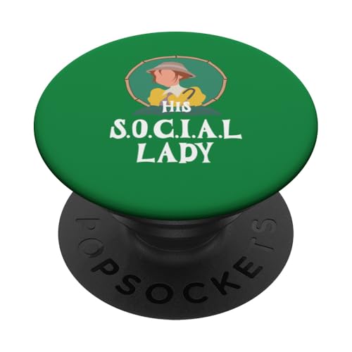 Seine S.O.C.I.A.L-Dame PopSockets Klebender PopGrip von Tcool