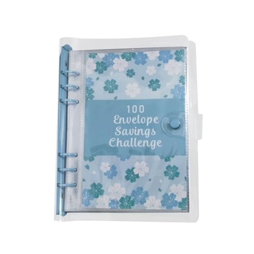 Tdkjfoutr 100-Umschlag-Challenge-Ordner für die Budgetplanung mit Blauen Geldumschlägen von Tdkjfoutr